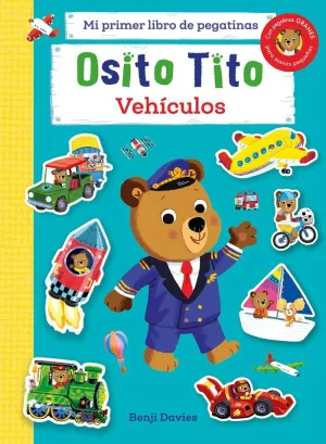 OSITO TITO. LIBRO PEGATINAS. VEHICULOS
